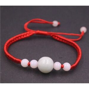 💖 Jade Macrame Bracelet 7”-8” adjustable NEW